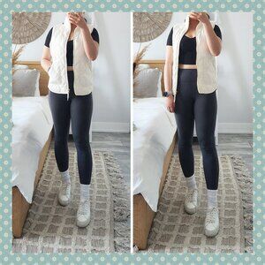 J. Crew White Puffy Vest